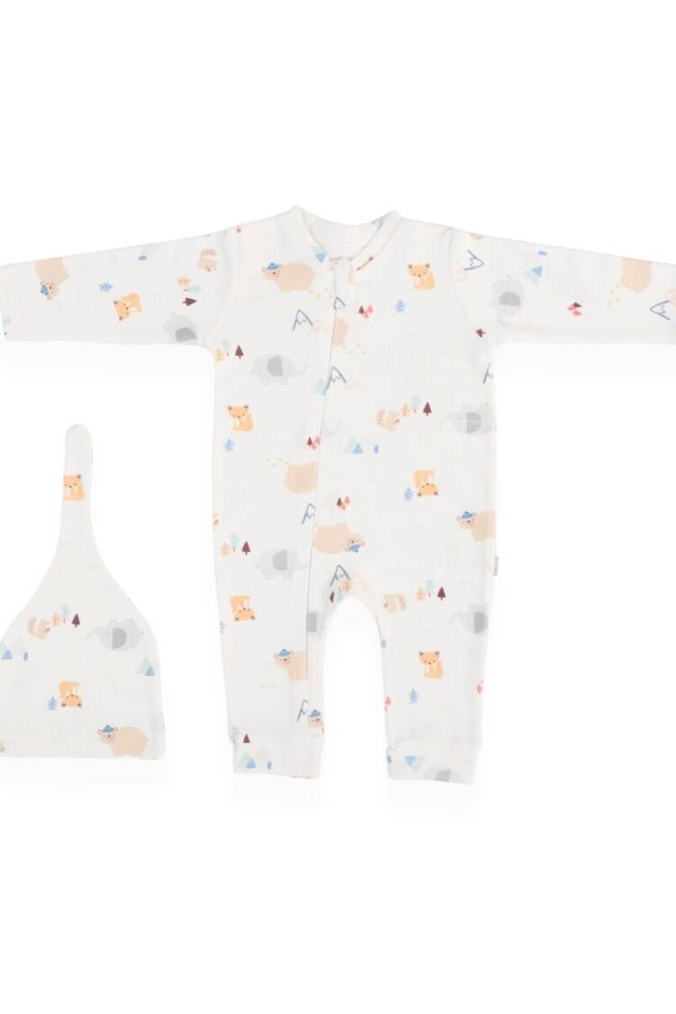 Baby Rompers and Overalls - Toptan Bebek 2'li Tulum ve Şapka Takım 0-9M 2020-70323 - Brand: Bebitof - Women & Kids, Baby Clothes Wholesale - Globality Store