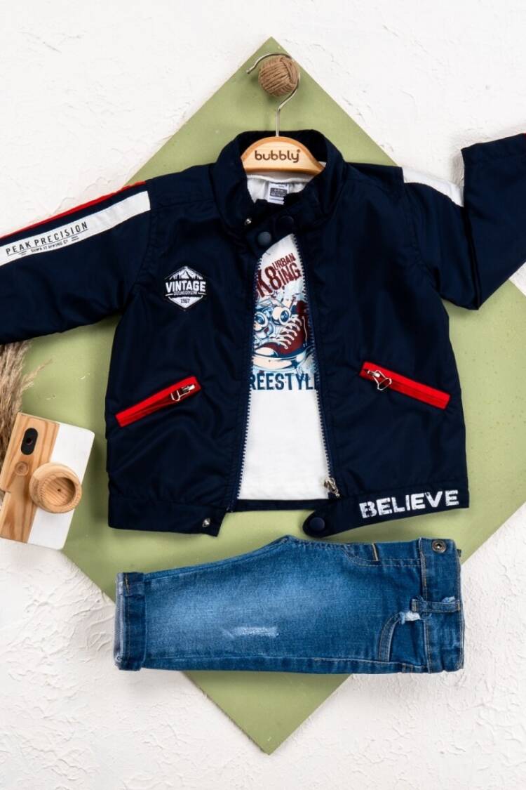 - Toptan Bebek 3' lü Ceket Pantolon Takım 6-24M 2035-1533 - Brand: Bubbly - Women & Kids, Baby Clothes Wholesale - Globality Store