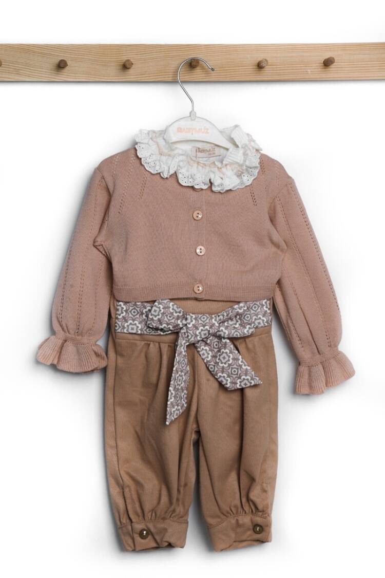 Baby Sets - Toptan Bebek 3'lü Bluz Hırka ve Pantolon Takım 6-18M 2009-5121 - Brand: Babymuz - Women & Kids, Baby Clothes Wholesale - Globality Store
