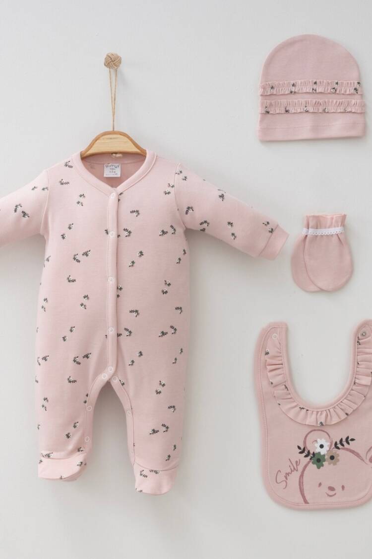 Newborn - Toptan Bebek 4'lü Yenidoğan Takımı 0-3M 2043-0086 - Brand: Gümüş Baby - Women & Kids, Baby Clothes Wholesale - Globality Store