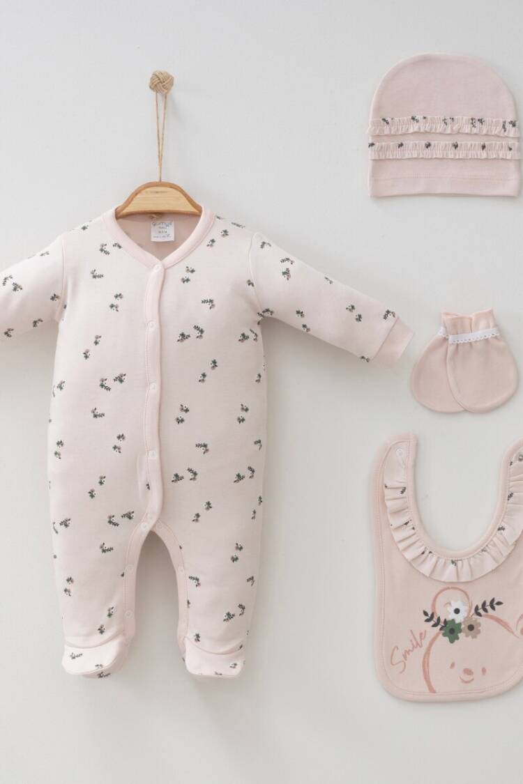 Newborn - Toptan Bebek 4'lü Yenidoğan Takımı 0-3M 2043-0086 - Brand: Gümüş Baby - Women & Kids, Baby Clothes Wholesale - Globality Store