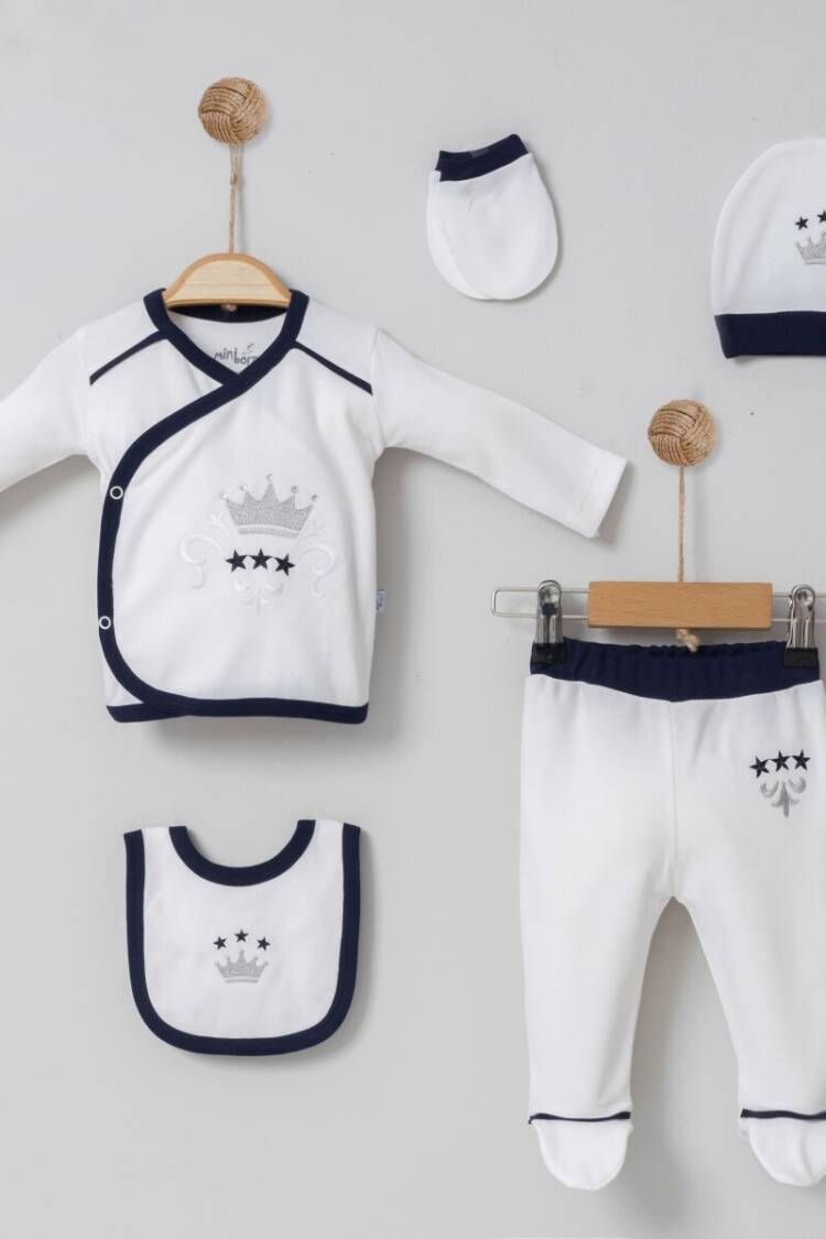 Baby Sets - Toptan Bebek 5'li Yeni Doğan Takım 0-6M 2019-5017 - Brand: Miniborn - Women & Kids, Baby Clothes Wholesale - Globality Store