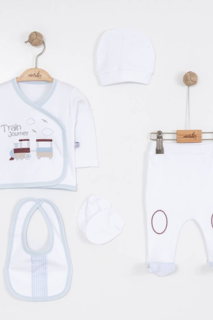 Baby Sets - Toptan Bebek 5'li Yeni Doğan Takım 0-6M 2019-5052 - Brand: Miniborn - Women & Kids, Baby Clothes Wholesale - Globality Store
