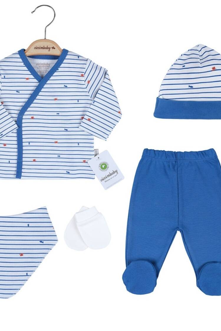 Baby Sets - Toptan Bebek 5'li Yenidoğan Takım 0-3M 1043-4863 - Brand: Ciccimbaby - Women & Kids, Baby Clothes Wholesale - Globality Store