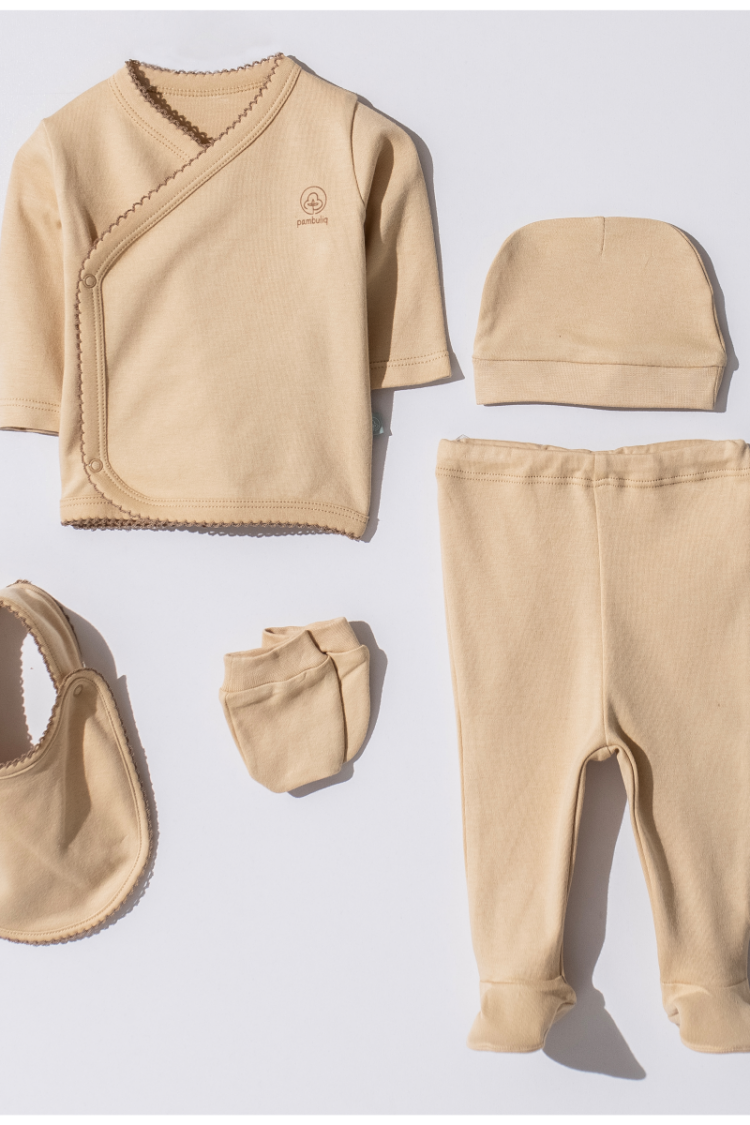Baby Sets - Toptan Bebek 5'li Yenidoğan Takımı 0M 2030-16PAM11 - Brand: Pambuliq - Women & Kids, Baby Clothes Wholesale - Globality Store
