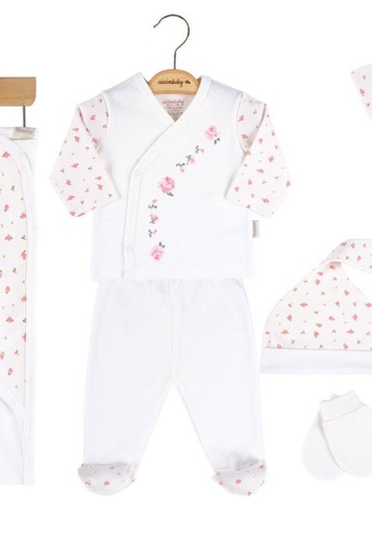 Baby Sets - Toptan Bebek 7'li Yenidoğan Takım 0-3M 1043-4865 - Brand: Ciccimbaby - Women & Kids, Baby Clothes Wholesale - Globality Store
