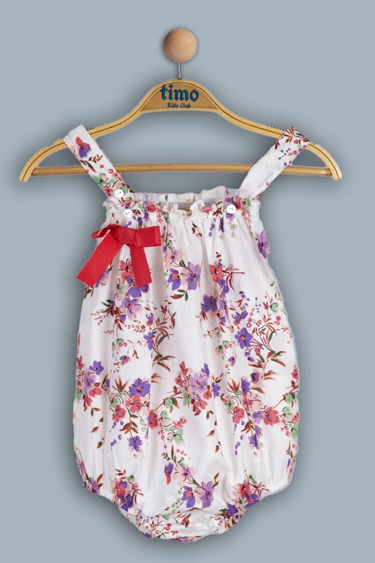 Baby Rompers and Overalls - Toptan Bebek Çiçekli Tulum 6-24M 1018-TK4DÜ202241991 - Brand: Timo - Women & Kids, Baby Clothes Wholesale - Globality Store