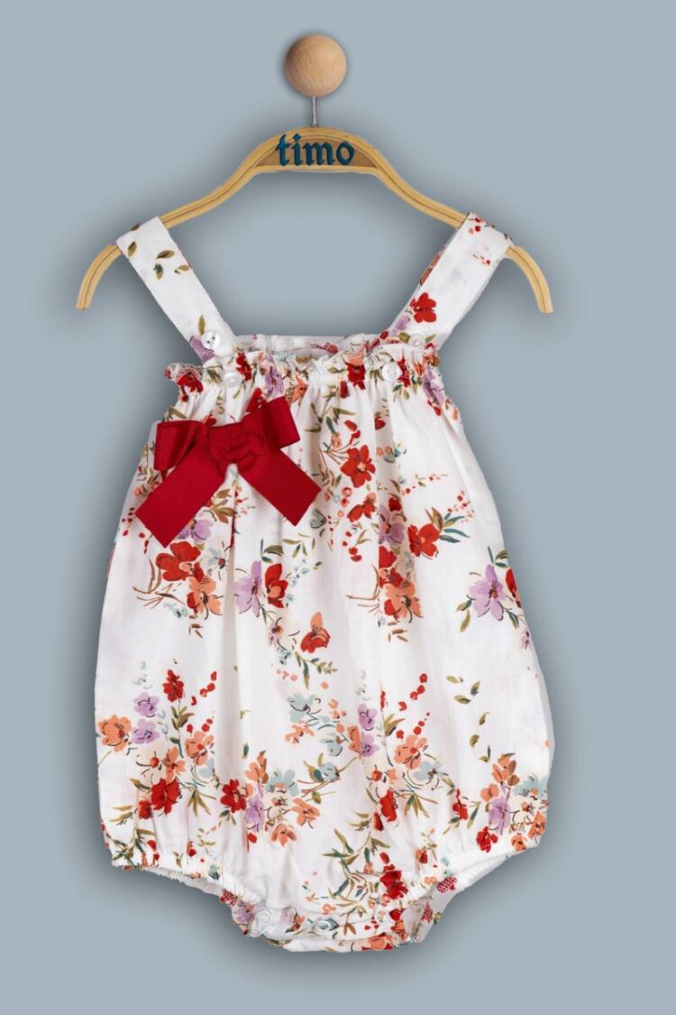 Baby Rompers and Overalls - Toptan Bebek Çiçekli Tulum 6-24M 1018-TK4DÜ202241991 - Brand: Timo - Women & Kids, Baby Clothes Wholesale - Globality Store