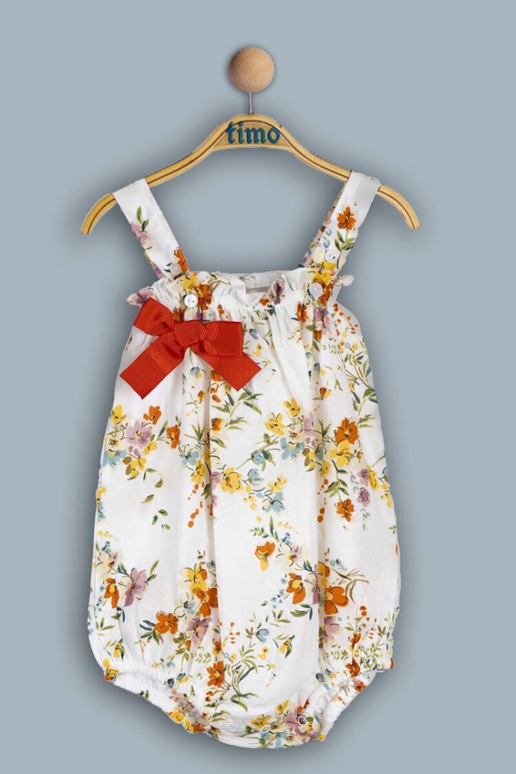 Baby Rompers and Overalls - Toptan Bebek Çiçekli Tulum 6-24M 1018-TK4DÜ202241991 - Brand: Timo - Women & Kids, Baby Clothes Wholesale - Globality Store