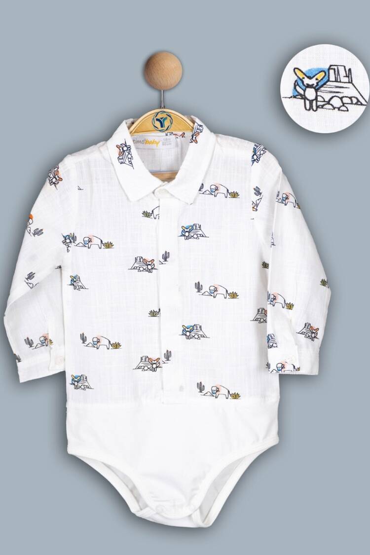 Baby Tops - Toptan Bebek Çıtçıtlı Gömlek 6-24M 1018-TE4DÜ042243141 - Brand: Timo - Women & Kids, Baby Clothes Wholesale - Globality Store