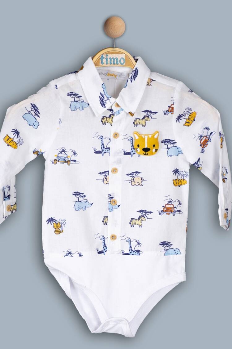 Baby Tops - Toptan Bebek Çıtçıtlı Gömlek Bady 6-24M 1018-TE4DÜ042241601 - Brand: Timo - Women & Kids, Baby Clothes Wholesale - Globality Store