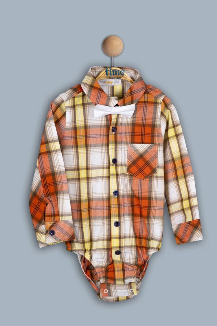 Baby Tops - Toptan Bebek Ekoseli Gömlek 6-24M 1018-TE4DÜ042242921 - Brand: Timo - Women & Kids, Baby Clothes Wholesale - Globality Store
