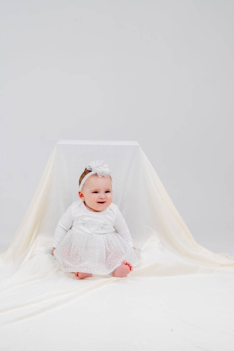 Baby Dress - Toptan Bebek Elbise ve Saç Bandanası Takım 0-12M 2019-3320 - Brand: Miniborn - Women & Kids, Baby Clothes Wholesale - Globality Store