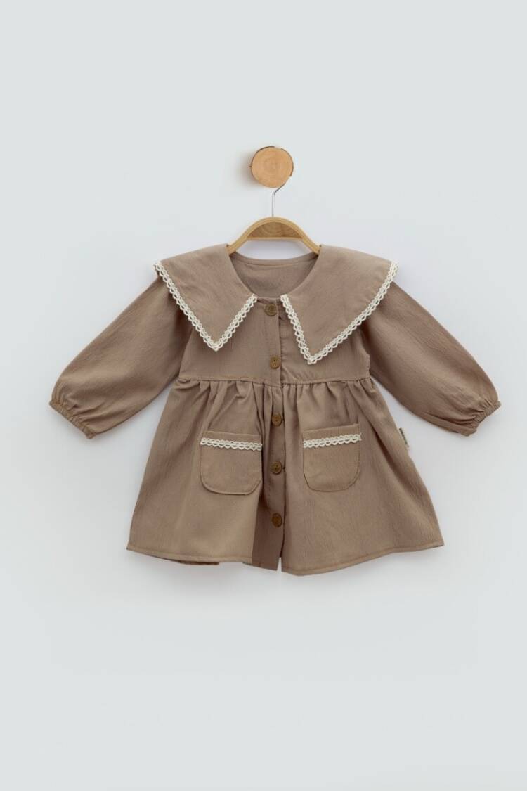 Baby Dress - Toptan Bebek Leona Yakalı Elbise 6-18M 2018-2355 - Brand: Minicorn - Women & Kids, Baby Clothes Wholesale - Globality Store