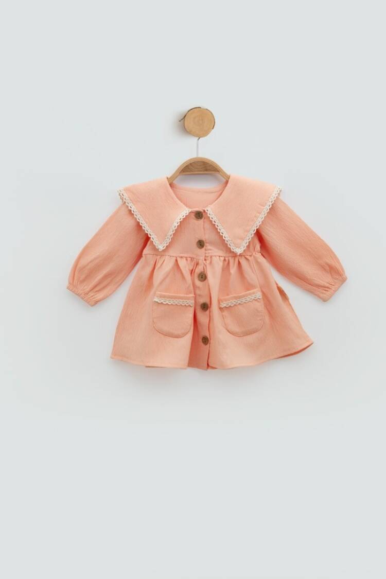 Baby Dress - Toptan Bebek Leona Yakalı Elbise 6-18M 2018-2355 - Brand: Minicorn - Women & Kids, Baby Clothes Wholesale - Globality Store