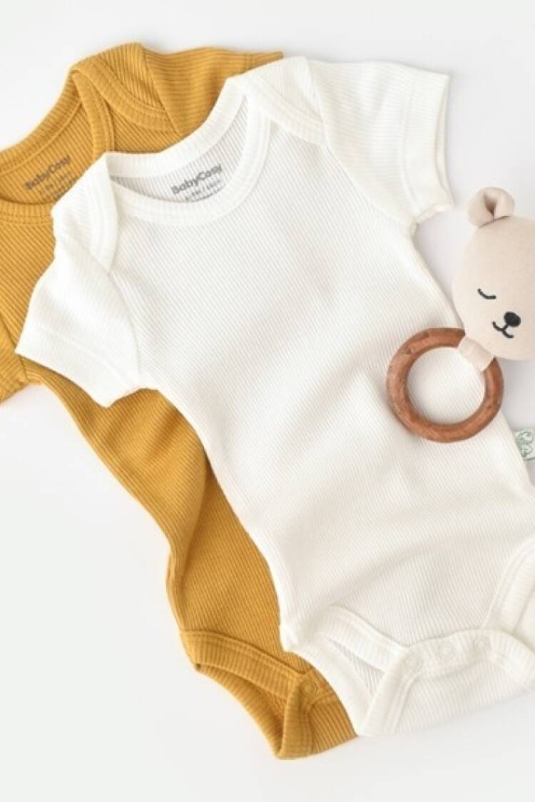 Newborn - Toptan Bebek Modal 2 Li Kısa Kollu Body 3-24M Baby Cosy 2022-CSYM11209 - Brand: BabyCosy - Women & Kids, Baby Clothes Wholesale - Globality Store