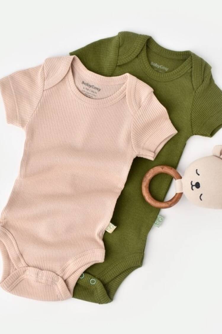 Newborn - Toptan Bebek Modal 2 Li Kısa Kollu Body 3-24M Baby Cosy 2022-CSYM11212 - Brand: BabyCosy - Women & Kids, Baby Clothes Wholesale - Globality Store