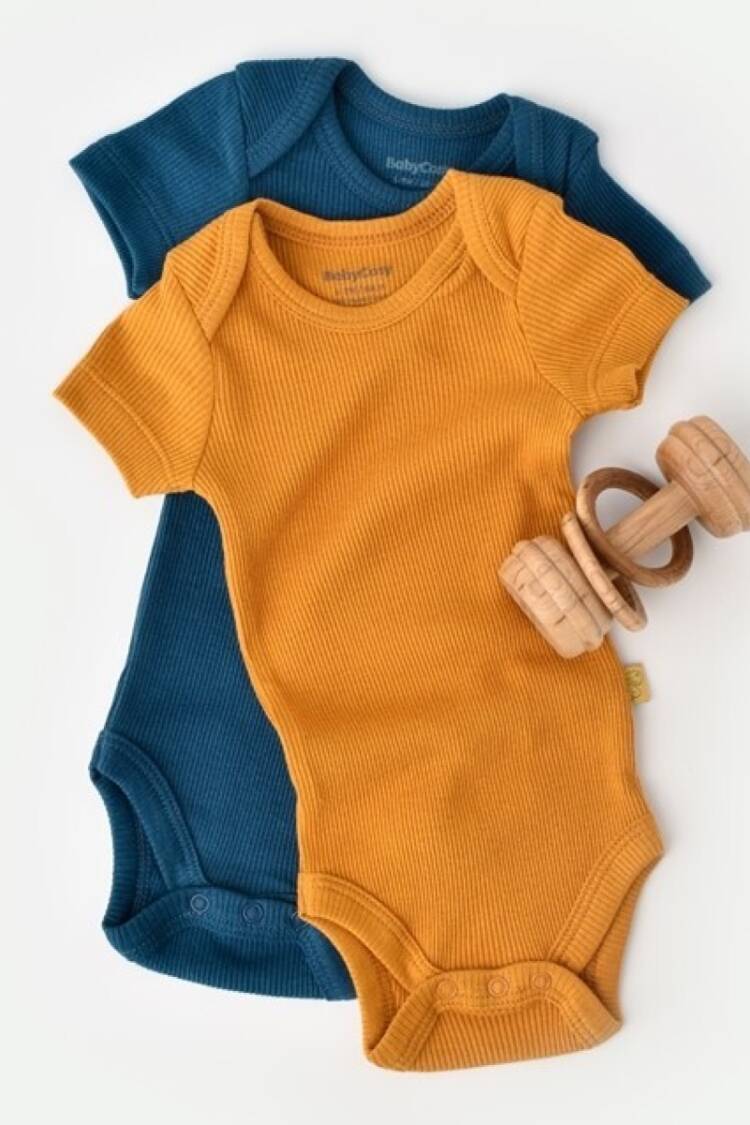 Newborn - Toptan Bebek Modal 2 Li Kısa Kollu Body3-24M Baby Cosy 2022-CSYM11210 - Brand: BabyCosy - Women & Kids, Baby Clothes Wholesale - Globality Store