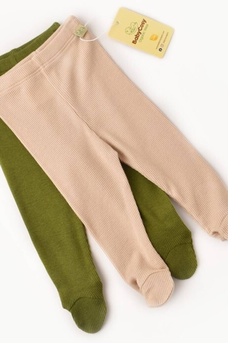 Baby Bottom Clothing - Toptan Bebek Modal 2 Li Patikli Pantolon Baby Cosy 2022-CSYM11604 - Brand: BabyCosy - Women & Kids, Baby Clothes Wholesale - Globality Store