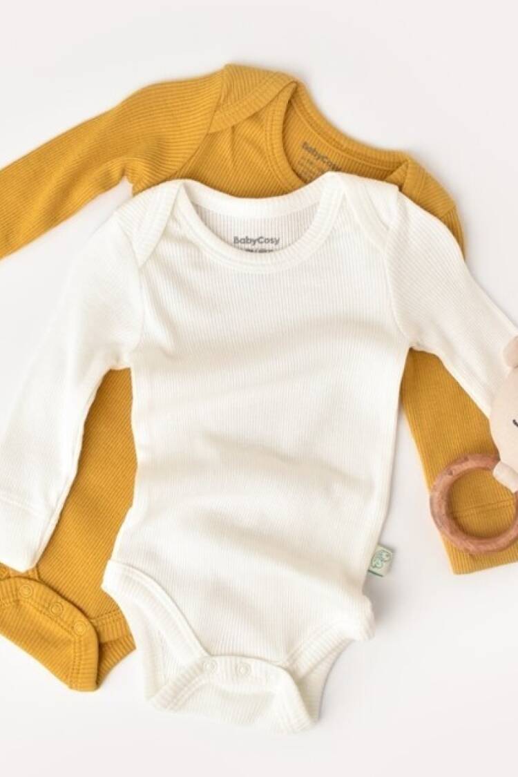 Newborn - Toptan Bebek Modal 2 Li Uzun Kollu Body 3-24M Baby Cosy 2022-CSYM11309 - Brand: BabyCosy - Women & Kids, Baby Clothes Wholesale - Globality Store