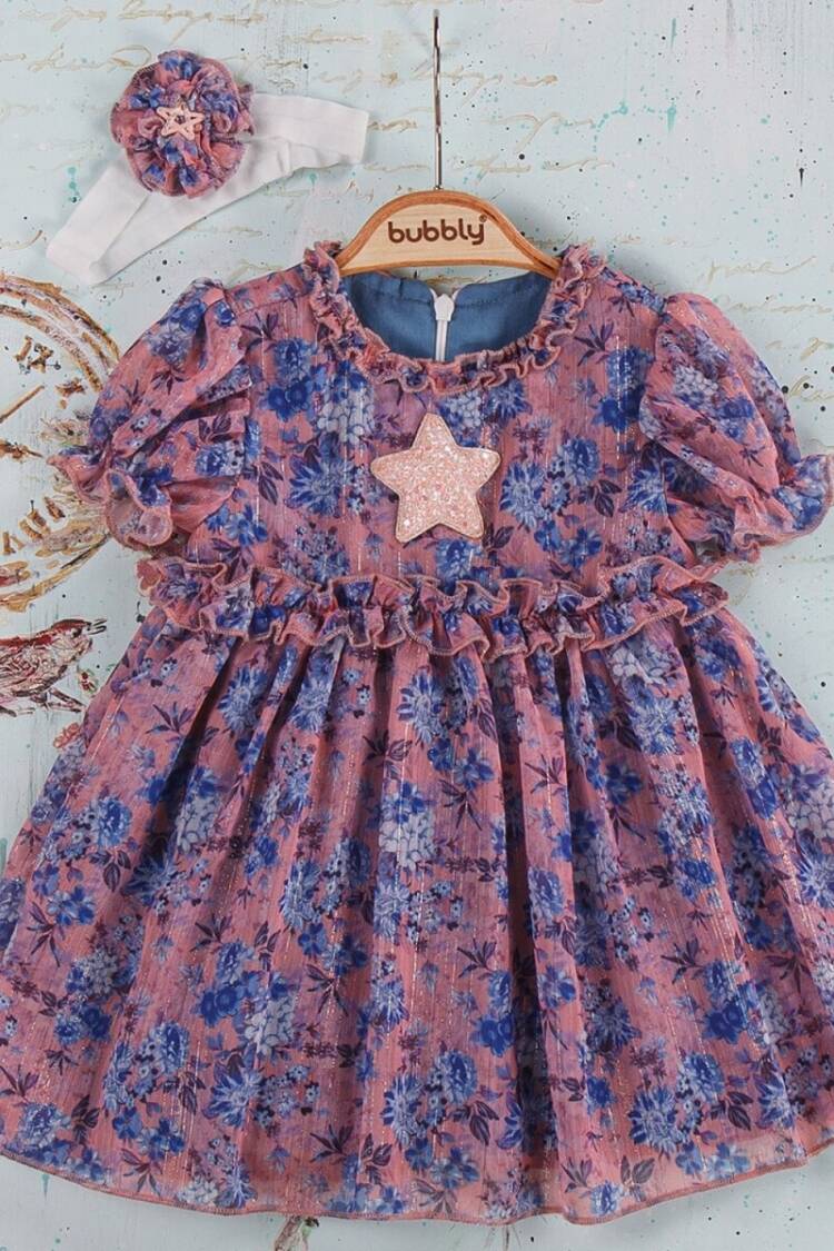 Baby Dress - Toptan Bebek Taçlı Elbise 6-24M 2035-854 - Brand: Bubbly - Women & Kids, Baby Clothes Wholesale - Globality Store