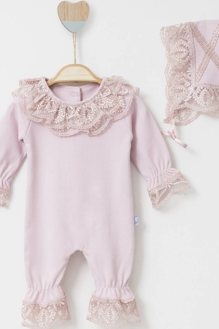Baby Rompers and Overalls - Toptan Bebek Tulum ve Şapka Takım 0-6M 2019-6008 - Brand: Miniborn - Women & Kids, Baby Clothes Wholesale - Globality Store