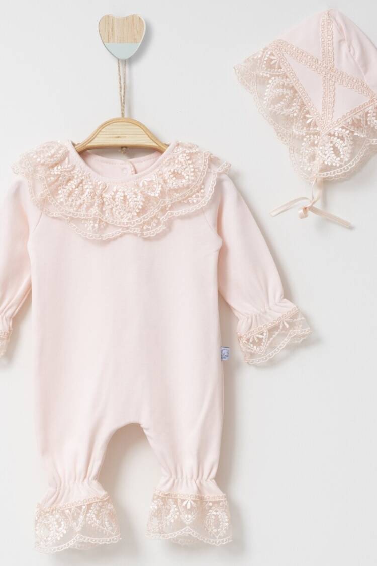 Baby Rompers and Overalls - Toptan Bebek Tulum ve Şapka Takım 0-6M 2019-6008 - Brand: Miniborn - Women & Kids, Baby Clothes Wholesale - Globality Store