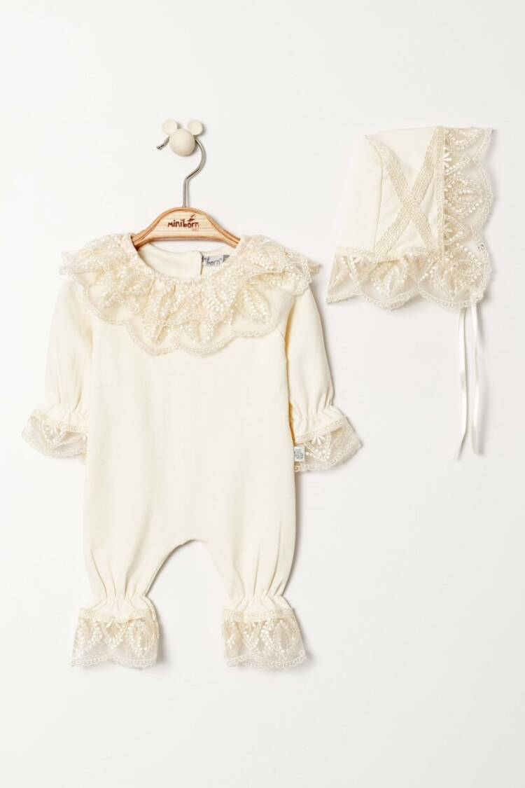 Baby Rompers and Overalls - Toptan Bebek Tulum ve Şapka Takım 0-6M 2019-6008 - Brand: Miniborn - Women & Kids, Baby Clothes Wholesale - Globality Store