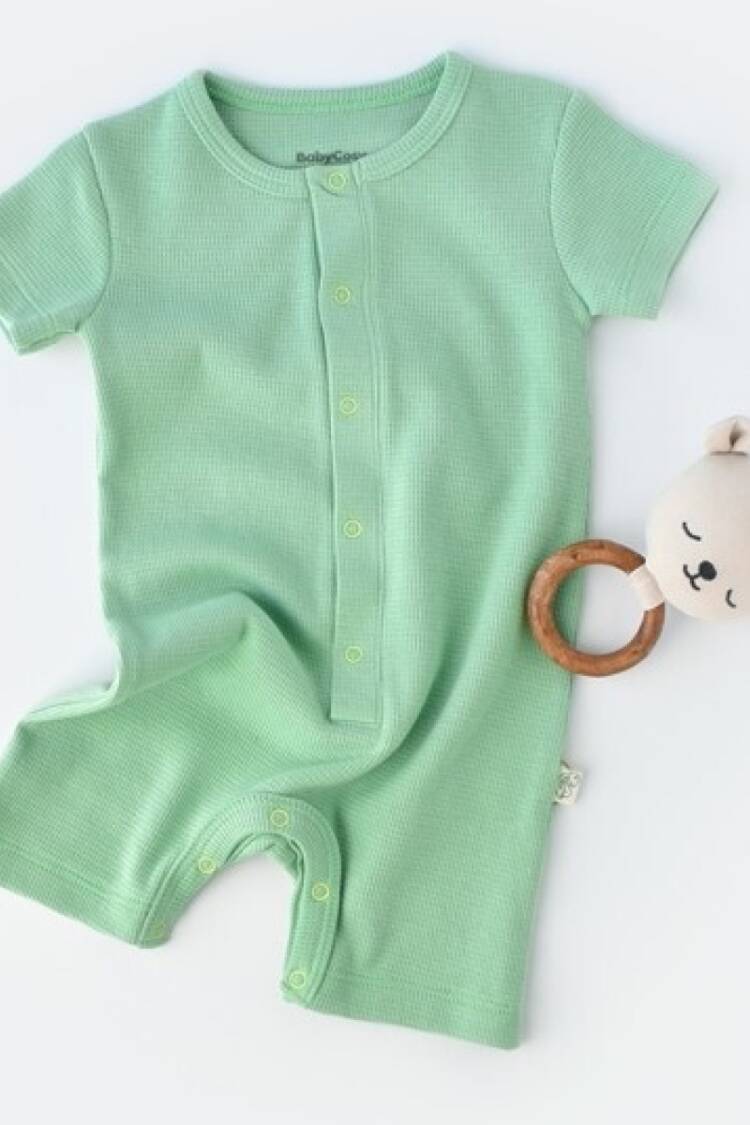 Baby Rompers and Overalls - Toptan Bebek Waffle Kısa Kollu Tulum Baby Cosy 2022-CSYW1013 - Brand: BabyCosy - Women & Kids, Baby Clothes Wholesale - Globality Store