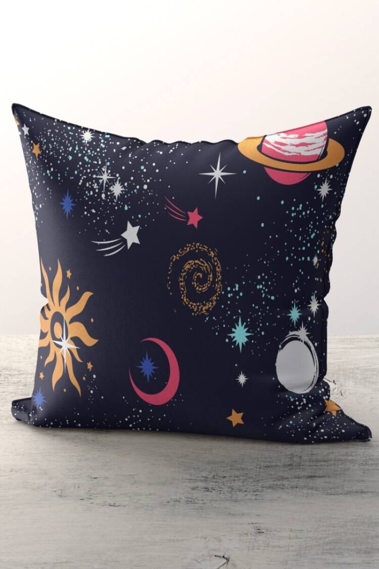 Sleep Products - Toptan Çocuk Gezegen Baskılı 3'lü Kırlent Kılıfı 43*43cm 2044-TLAKR-037 - Brand: Talia Home - Women & Kids, Baby Clothes Wholesale - Globality Store
