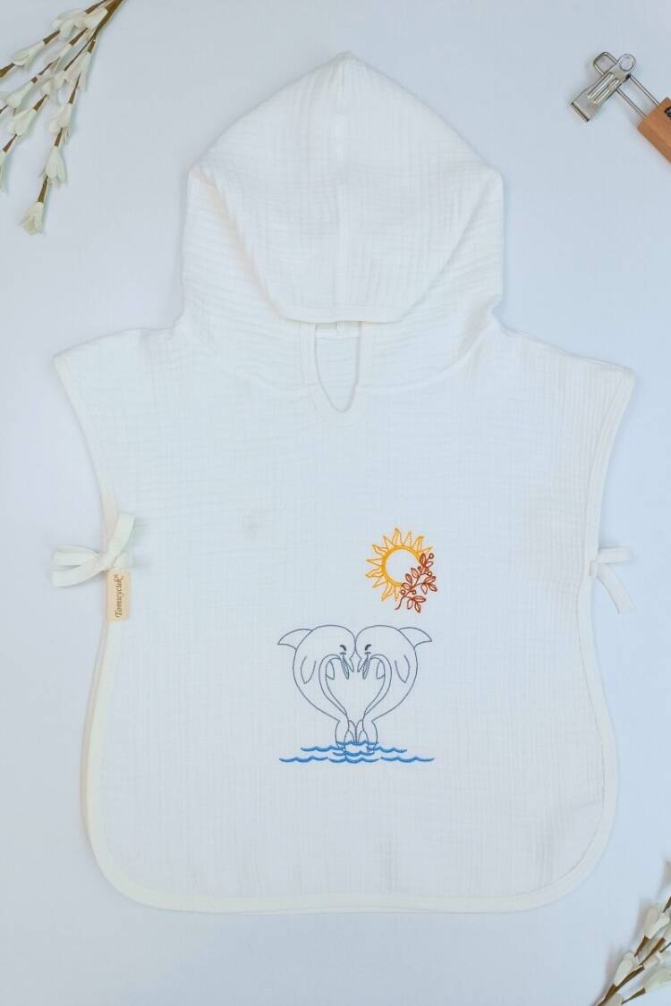 Towel and Bathrobe - Toptan Çocuk Müslin Havlu 2-4Y 1074-55119 - Brand: Tomuycuk - Women & Kids, Baby Clothes Wholesale - Globality Store