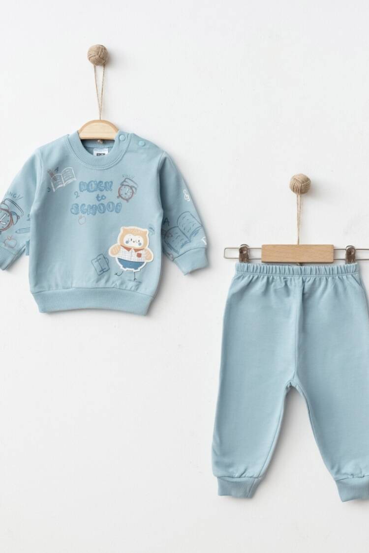 Baby Sets - Toptan Erkek Bebek 2'li Eşofman Takımı 3-9M 2017-2364 - Brand: Hoppidik - Women & Kids, Baby Clothes Wholesale - Globality Store