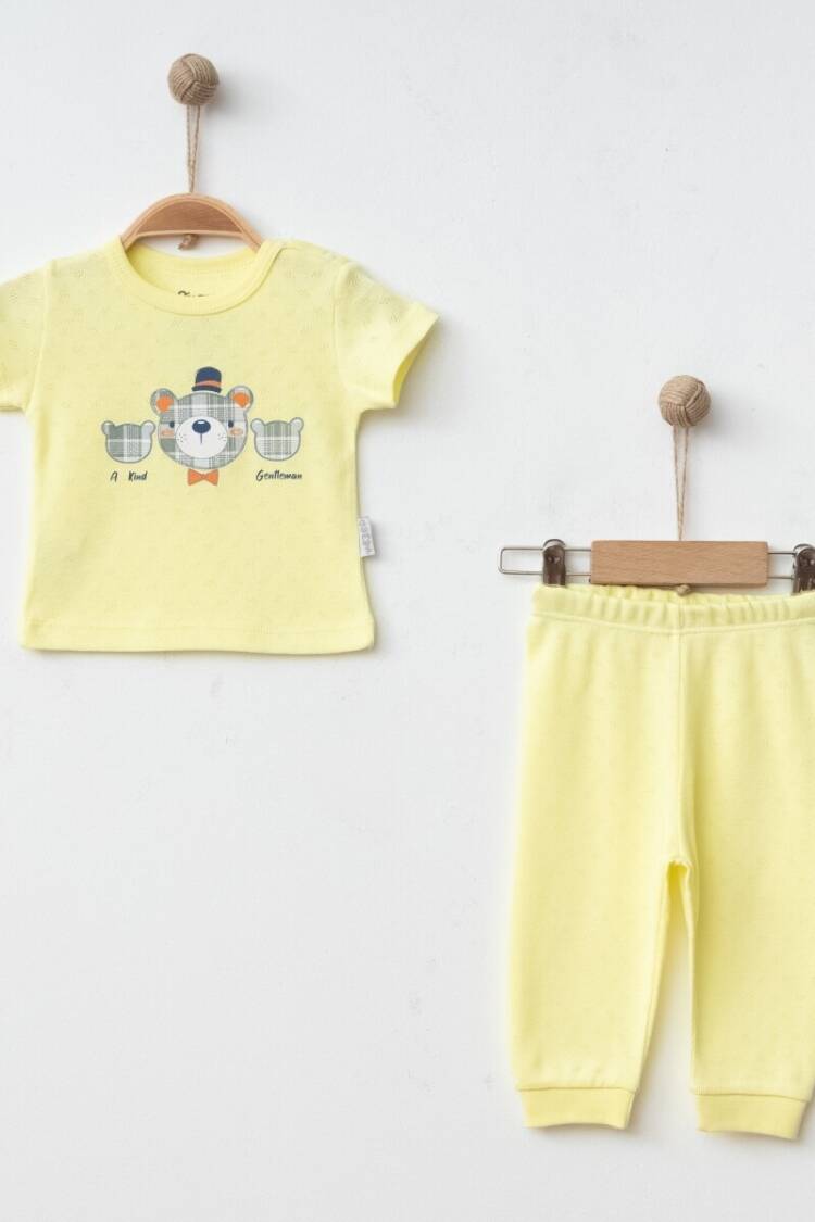 Underwear - Socks - Pajamas - Toptan Erkek Bebek 2'li Pijama Takımı 6-18M 2043-002080 - Brand: Gümüş Baby - Women & Kids, Baby Clothes Wholesale - Globality Store
