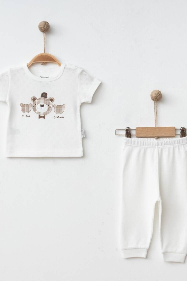 Underwear - Socks - Pajamas - Toptan Erkek Bebek 2'li Pijama Takımı 6-18M 2043-002080 - Brand: Gümüş Baby - Women & Kids, Baby Clothes Wholesale - Globality Store