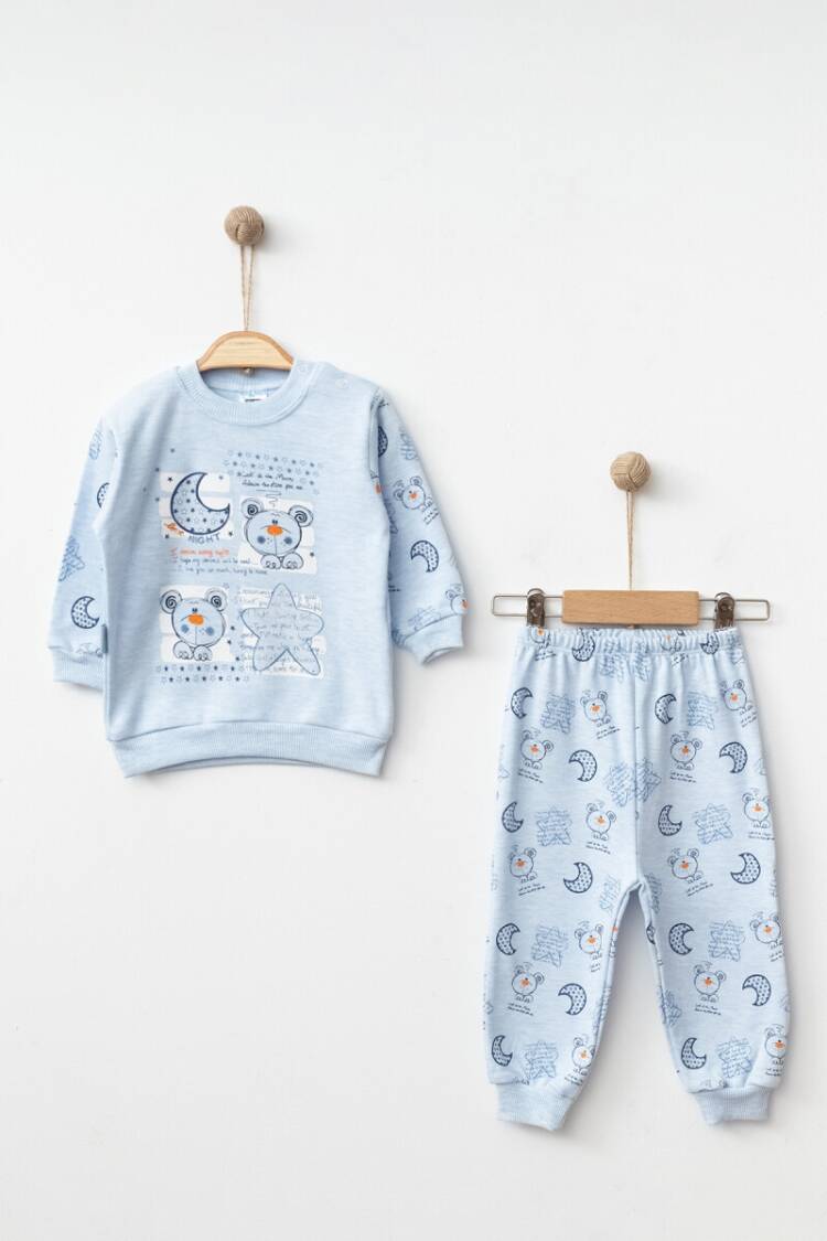 Baby Sets - Toptan Erkek Bebek 2'li Pijama Takımı 9-18M 2017-1923 - Brand: Hoppidik - Women & Kids, Baby Clothes Wholesale - Globality Store