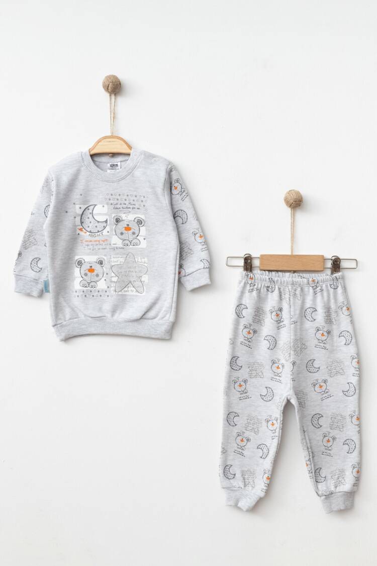 Baby Sets - Toptan Erkek Bebek 2'li Pijama Takımı 9-18M 2017-1923 - Brand: Hoppidik - Women & Kids, Baby Clothes Wholesale - Globality Store