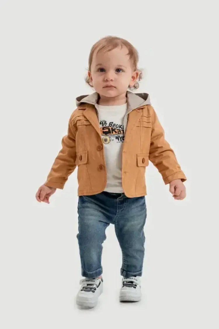 Baby Sets - Toptan Erkek Bebek 3'lü Pantolon, Ceket ve Tişört Takımı 6-24M 2035-347 - Brand: Bubbly - Women & Kids, Baby Clothes Wholesale - Globality Store