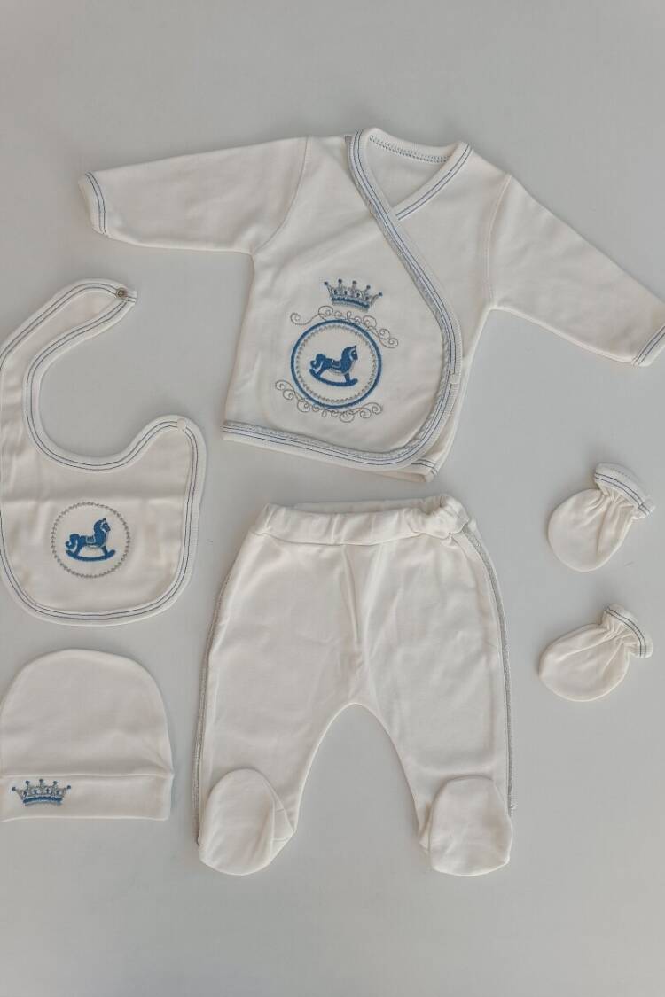 Newborn - Toptan Erkek Bebek 5'li Yenidoğan Takımı 0-3M 1074 - K - Brand: Tomuycuk - Women & Kids, Baby Clothes Wholesale - Globality Store