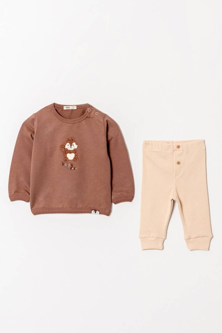 Baby Sets - Toptan Erkek Bebek Baskılı Eşofman Takımı 6-18M 1099-0802 - Brand: Tuffy - Women & Kids, Baby Clothes Wholesale - Globality Store