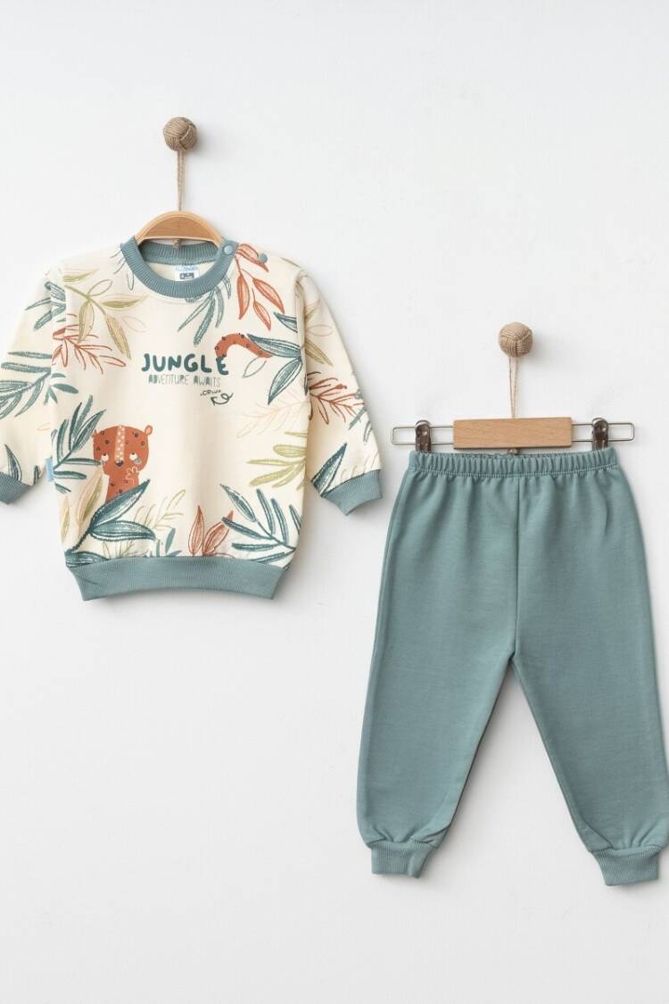 Baby Sets - Toptan Erkek Bebek Desenli Eşofman Takımı 9-18M 2017-2361 - Brand: Hoppidik - Women & Kids, Baby Clothes Wholesale - Globality Store