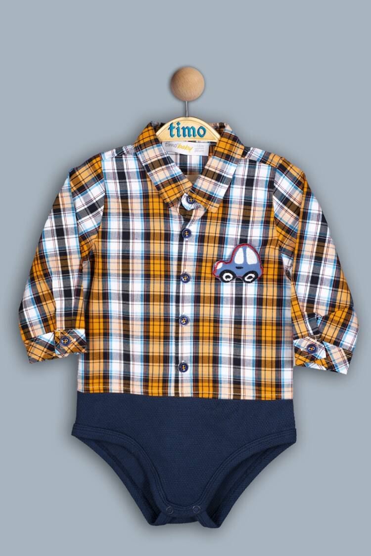Newborn - Toptan Erkek Bebek Ekoseli Body 6-24M 1018-TE4DÜ202243561 - Brand: Timo - Women & Kids, Baby Clothes Wholesale - Globality Store