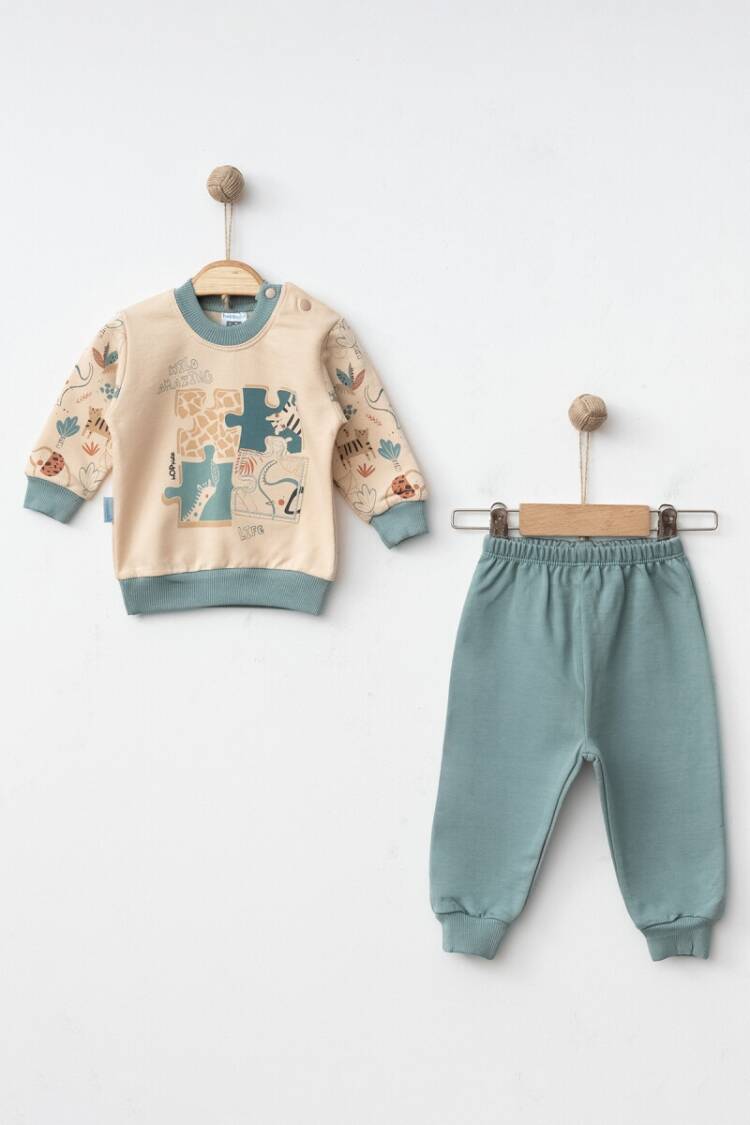 Baby Sets - Toptan Erkek Bebek Eşofman Takımı 3-9M 2017-2362 - Brand: Hoppidik - Women & Kids, Baby Clothes Wholesale - Globality Store