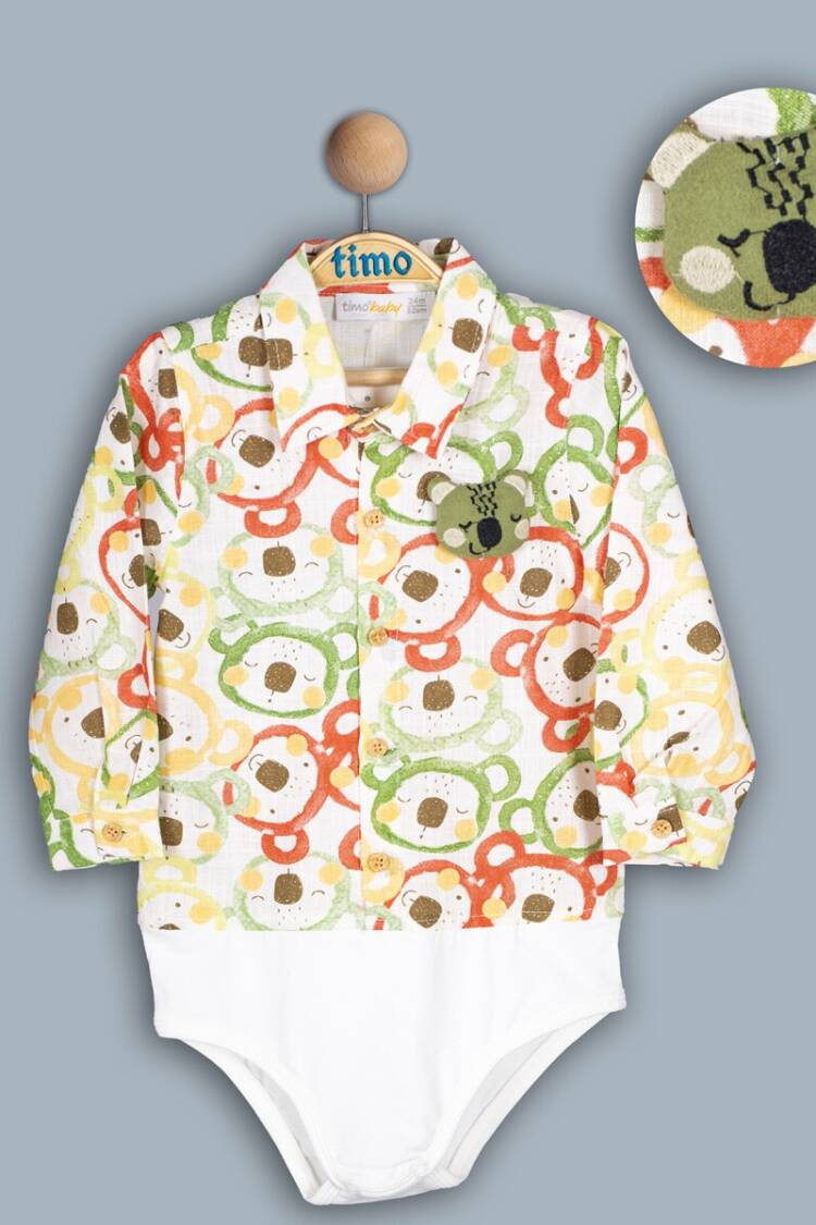 Baby Tops - Toptan Erkek Bebek Gömlek 6-24M 1018-TE4DÜ042243451 - Brand: Timo - Women & Kids, Baby Clothes Wholesale - Globality Store