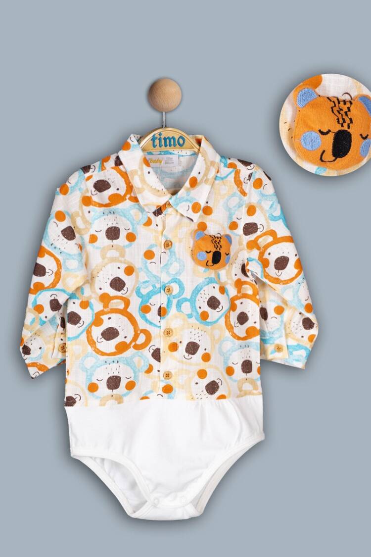 Baby Tops - Toptan Erkek Bebek Gömlek 6-24M 1018-TE4DÜ042243451 - Brand: Timo - Women & Kids, Baby Clothes Wholesale - Globality Store