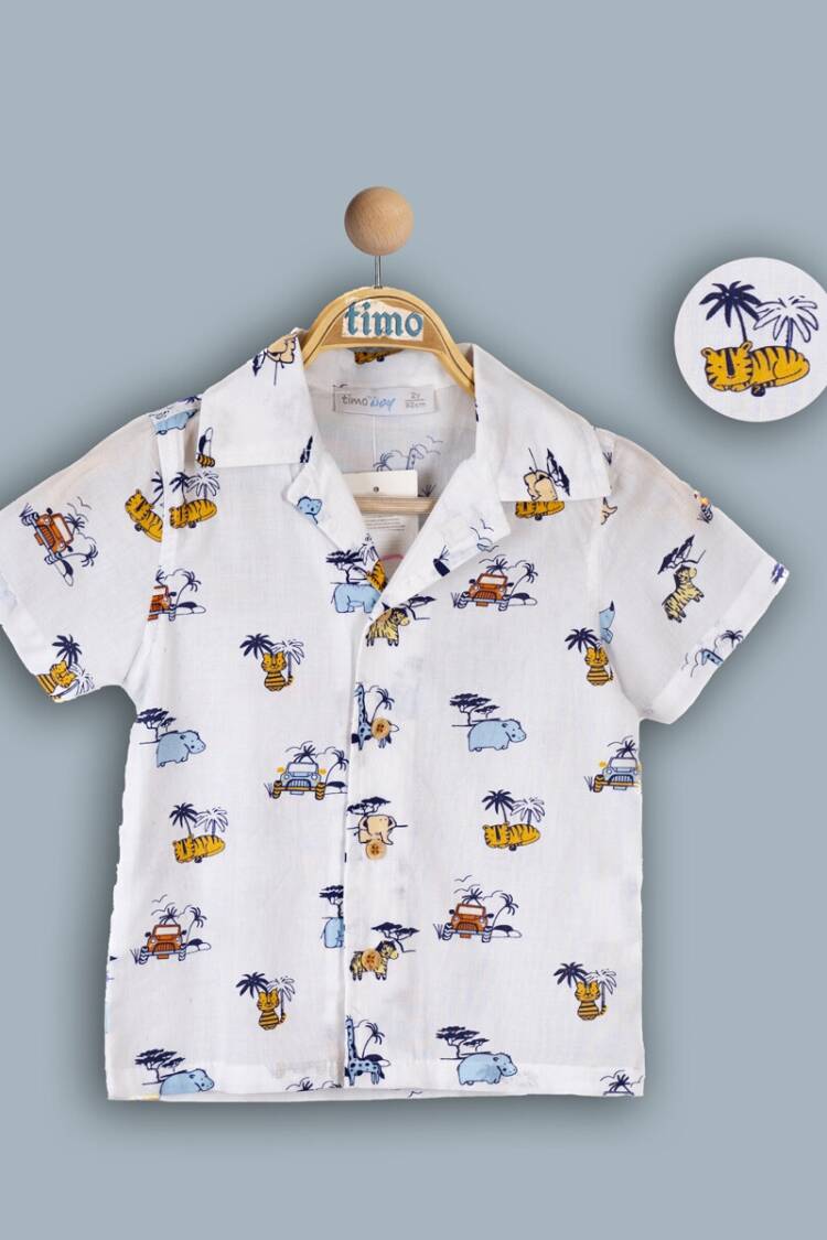 Baby Tops - Toptan Erkek Bebek Gömlek 6-24M 1018-TE4DÜ202242251 - Brand: Timo - Women & Kids, Baby Clothes Wholesale - Globality Store