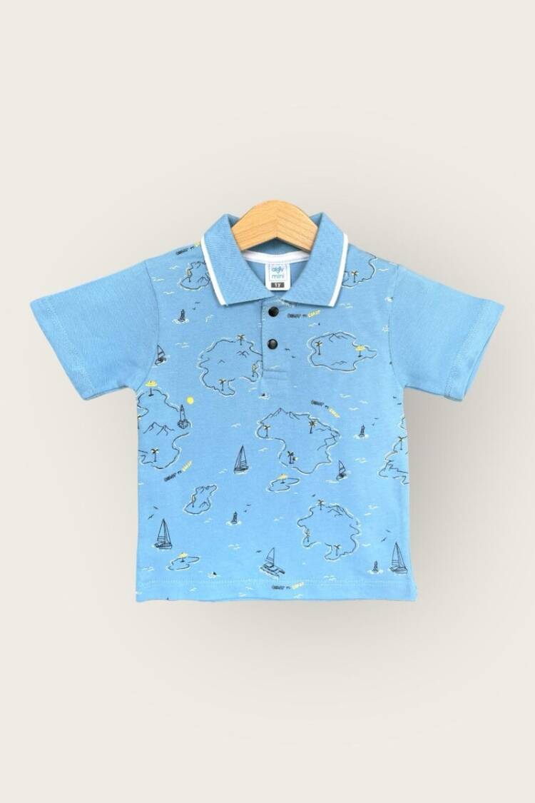 Baby Tops - Toptan Erkek Bebek Tişört 1-4Y 2047-3563 - Brand: Algiy Mini - Women & Kids, Baby Clothes Wholesale - Globality Store