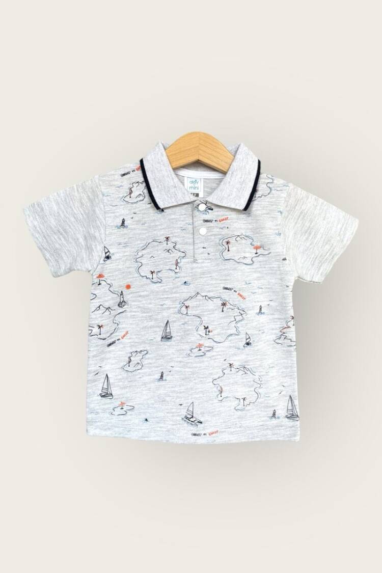 Baby Tops - Toptan Erkek Bebek Tişört 1-4Y 2047-3563 - Brand: Algiy Mini - Women & Kids, Baby Clothes Wholesale - Globality Store
