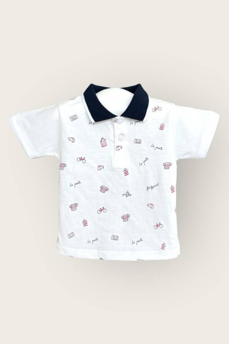 Baby Tops - Toptan Erkek Bebek Tişört 6-18M 2047-3550 - Brand: Algiy Mini - Women & Kids, Baby Clothes Wholesale - Globality Store