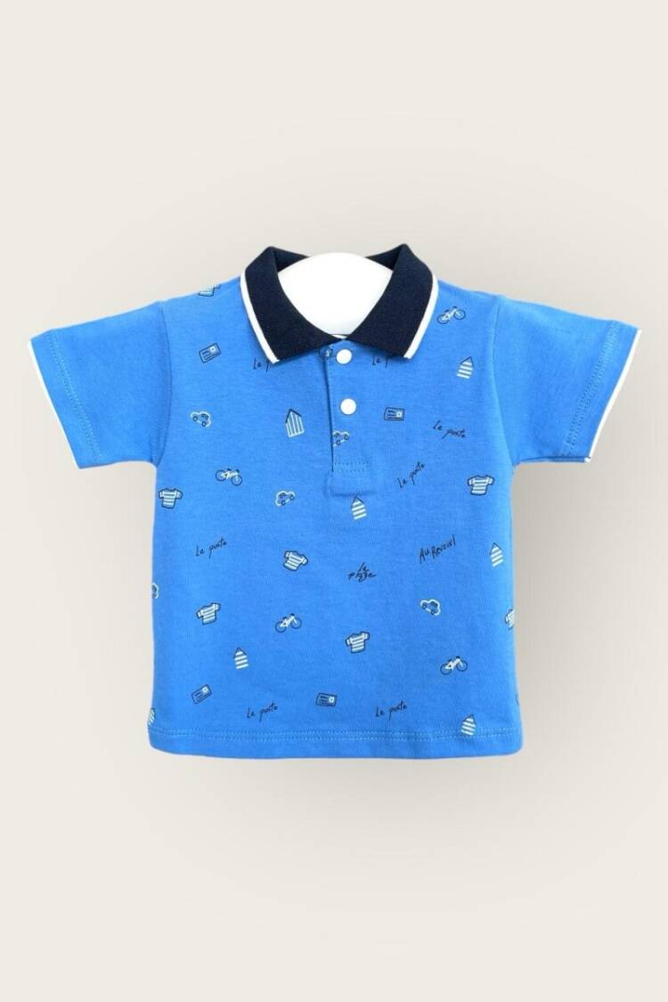 Baby Tops - Toptan Erkek Bebek Tişört 6-18M 2047-3550 - Brand: Algiy Mini - Women & Kids, Baby Clothes Wholesale - Globality Store