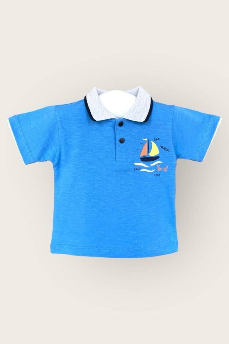 Baby Tops - Toptan Erkek Bebek Tişört 6-18M 2047-3551 - Brand: Algiy Mini - Women & Kids, Baby Clothes Wholesale - Globality Store